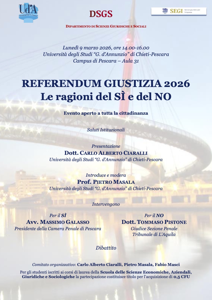 Locandina seminario Referendum  costituzionale giustizia Ciaralli